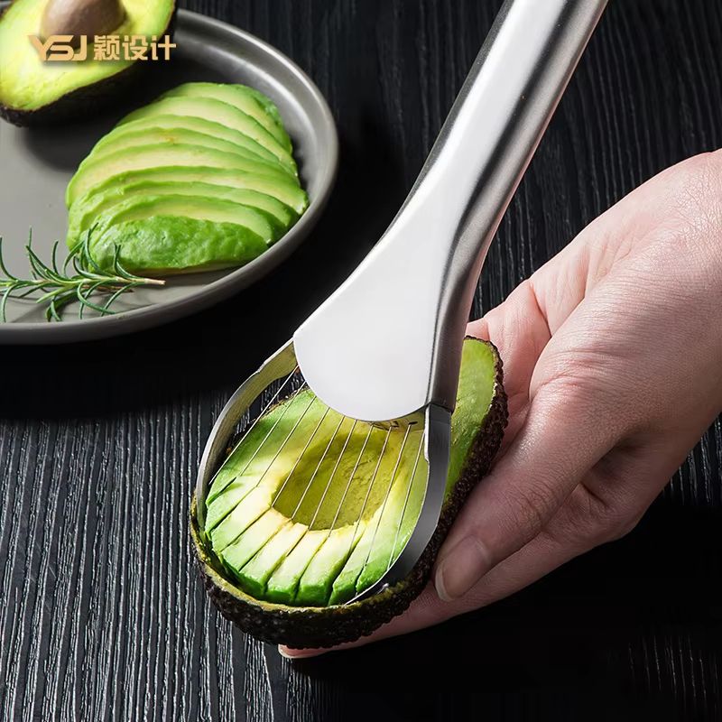 AvocadoMaster Stainless Fruit Cutter  Multifunction Avocado Slicer  Fruit Cutter For Kitchen Ease 5