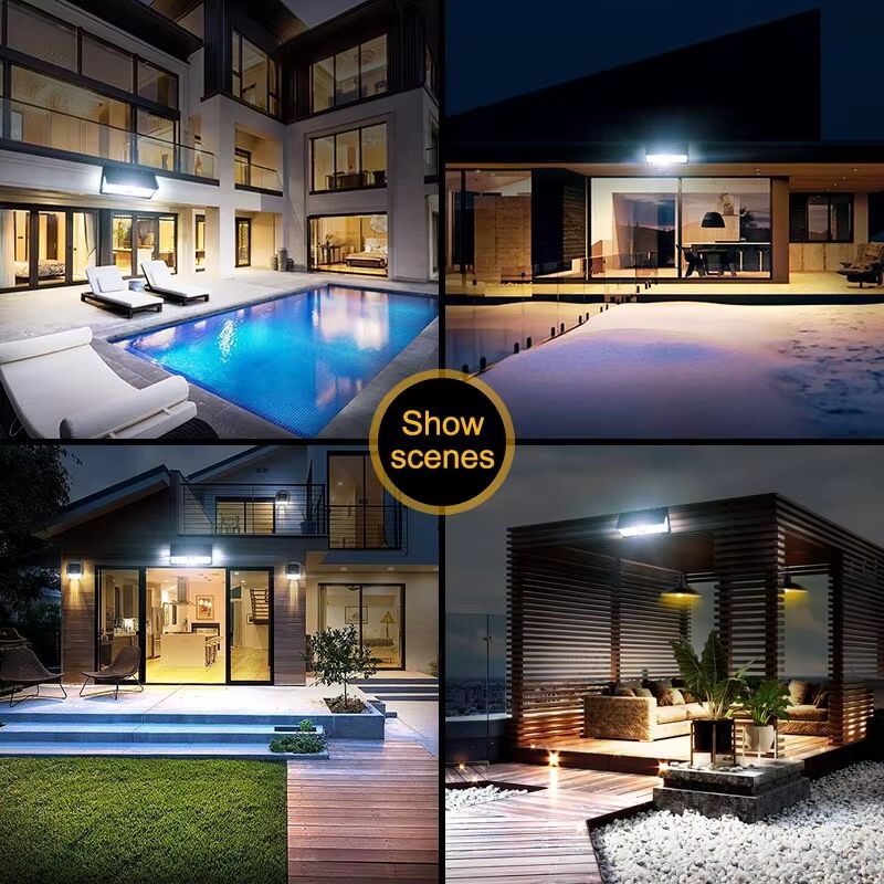 190 LED Solar Motion Sensor Light  Outdoor Waterproof Wall Lamp With 4 Lighting Modes For Garden Ya 5
