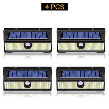 190 LED Solar Motion Sensor Light  Outdoor Waterproof Wall Lamp With 4 Lighting Modes For Garden Ya 8