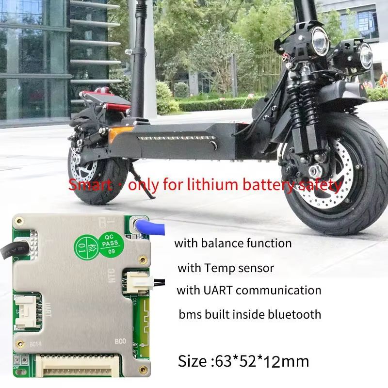 JiaBaiDa Smart BMS 7S14S 20A30A Battery Management System  Automatic Identify LFP NMC 24V 36V 48V P 1