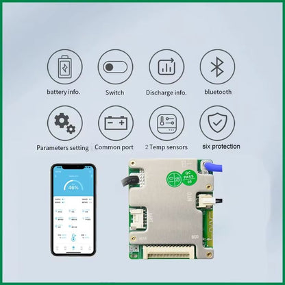 JiaBaiDa Smart BMS 7S14S 20A30A Battery Management System  Automatic Identify LFP NMC 24V 36V 48V P 3