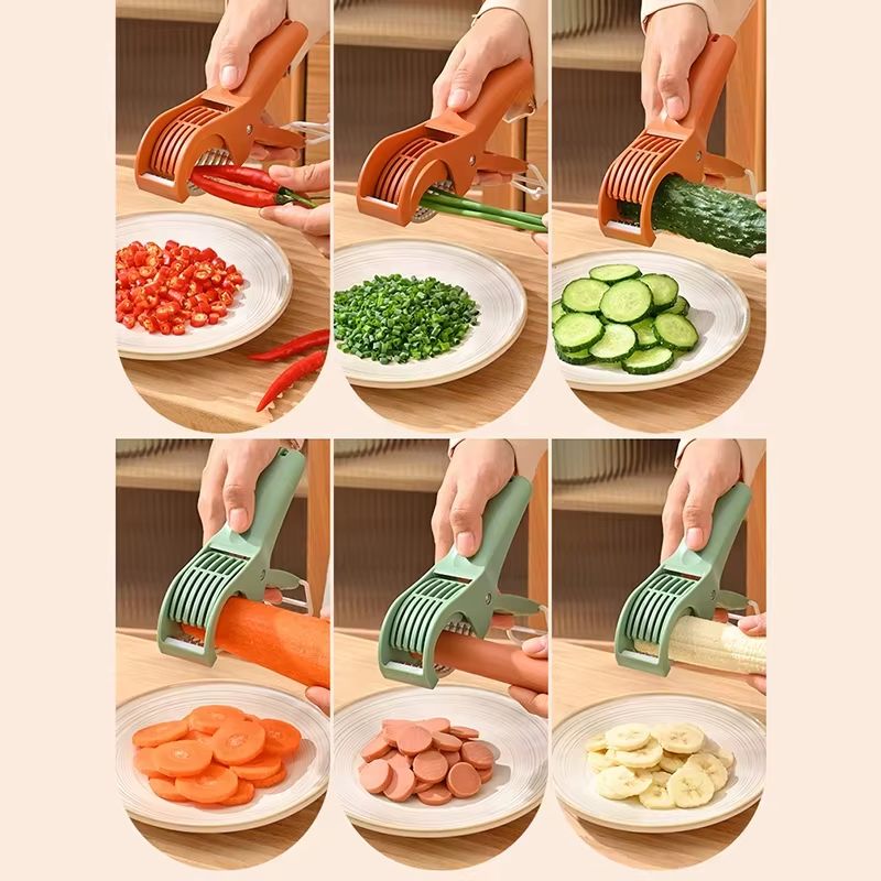 HooFun Stainless Steel Vegetable  Fruit Slicer  MultiFunctional Kitchen Tool For Effortless Salad P 2