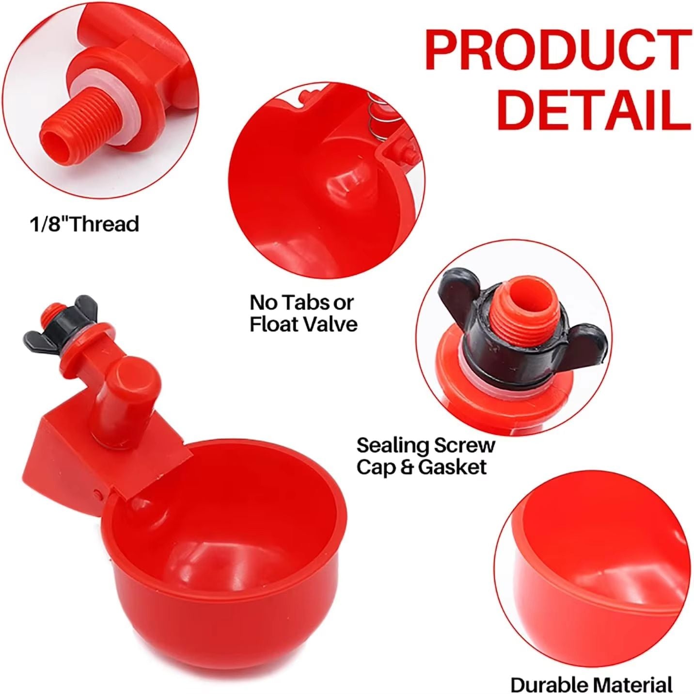Automatic Poultry Drinking Cups  51020 Pcs Chicken Waterer Bowls For Hens Ducks And Small Birds 2