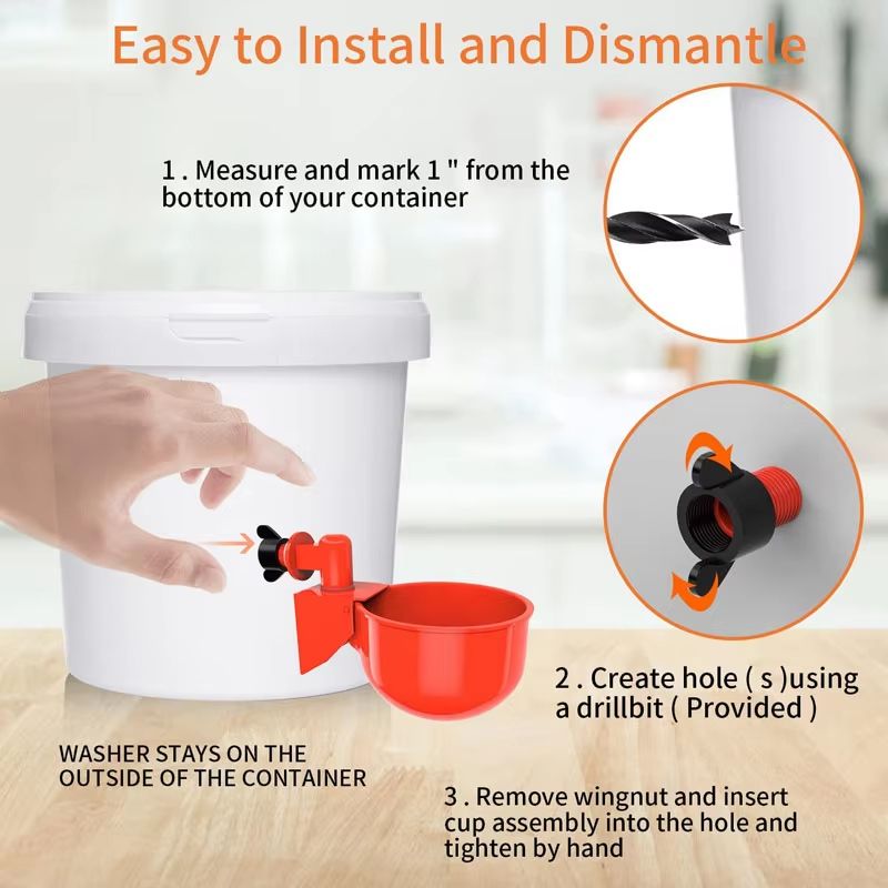 Automatic Poultry Drinking Cups  51020 Pcs Chicken Waterer Bowls For Hens Ducks And Small Birds 4