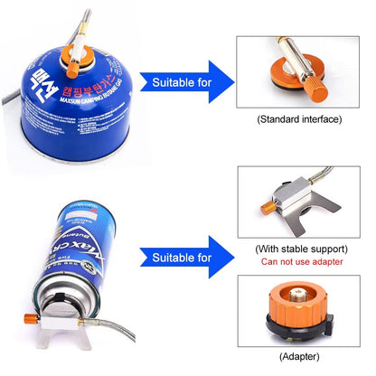 Widesea Outdoor Camping Gas Stove  Portable Strong Flame Burner For Hiking Survival And Picnic Cook 1