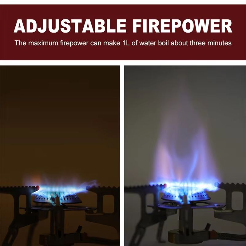 Widesea Outdoor Camping Gas Stove  Portable Strong Flame Burner For Hiking Survival And Picnic Cook 4
