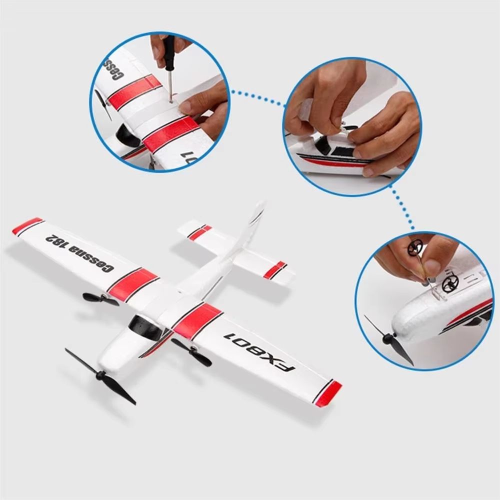 SkyGlide FX801 RC Plane  EPP Foam 24G 2CH FixedWing Remote Control Airplane For Kids  Beginners 3