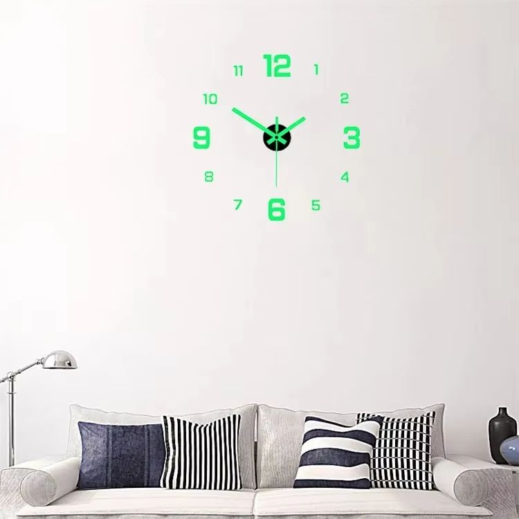 EuraGlow Luminous DIY Wall Clock  Modern Silent 3D Digital Clock With PunchFree Installation For Ho 2