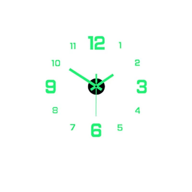 EuraGlow Luminous DIY Wall Clock  Modern Silent 3D Digital Clock With PunchFree Installation For Ho 4
