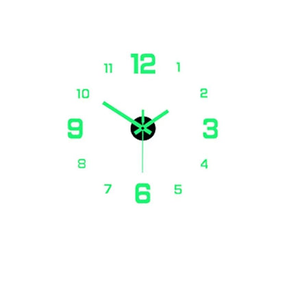 EuraGlow Luminous DIY Wall Clock  Modern Silent 3D Digital Clock With PunchFree Installation For Ho 4