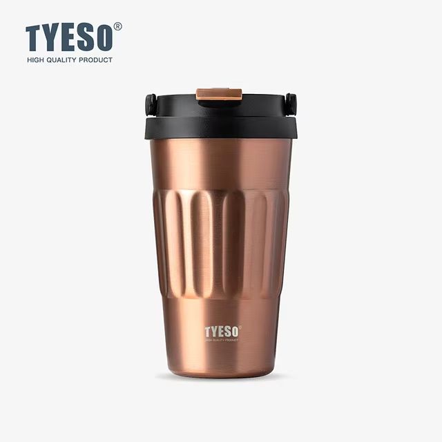 Tyeso Vintage Insulated Coffee Mug  Portable 304 Stainless Steel Travel Cup For Hot  Cold Drinks On 8