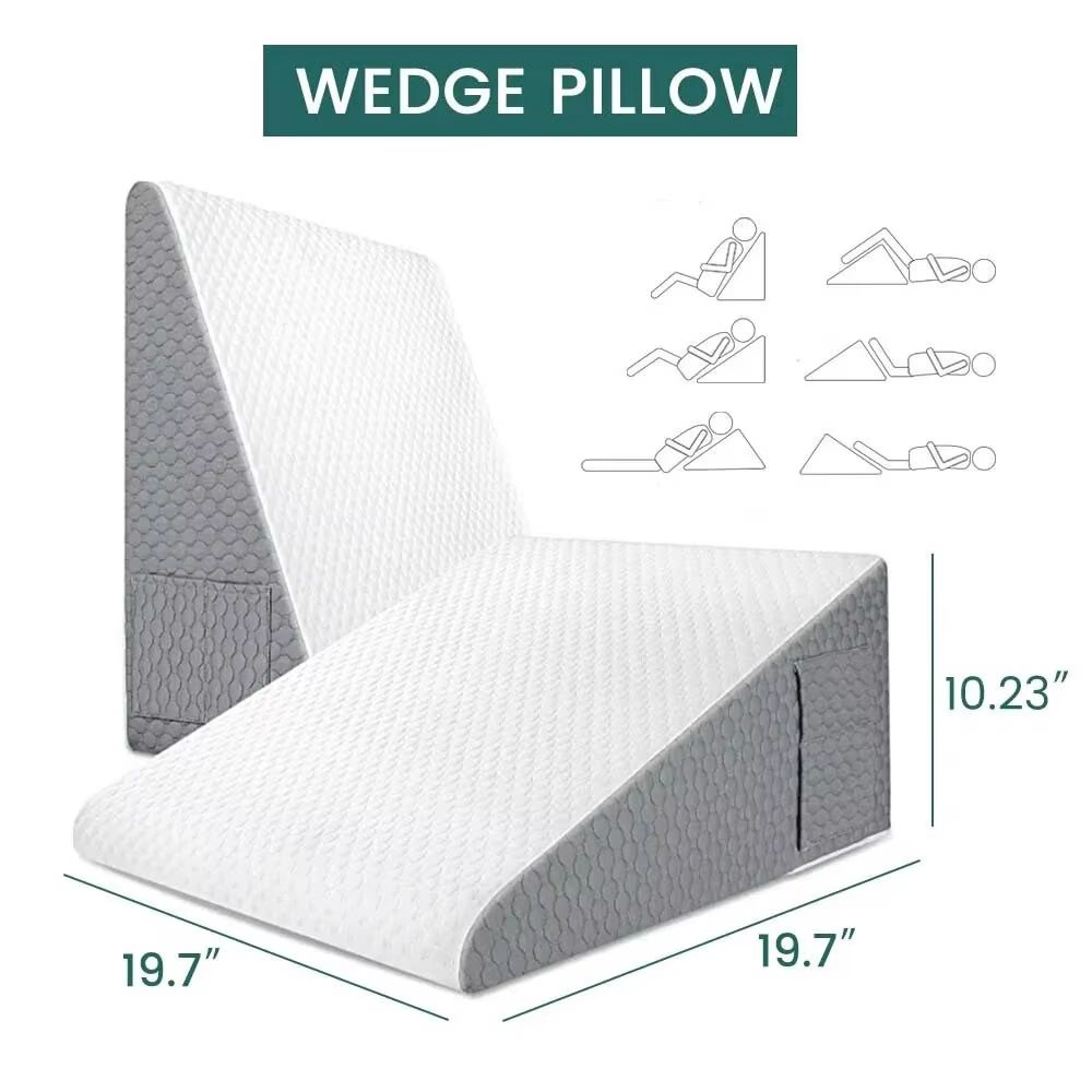 Orthopedic Wedge Pillow For Sleeping  Elevated Triangle Foam Support For Acid Reflux PostSurgery Re 2