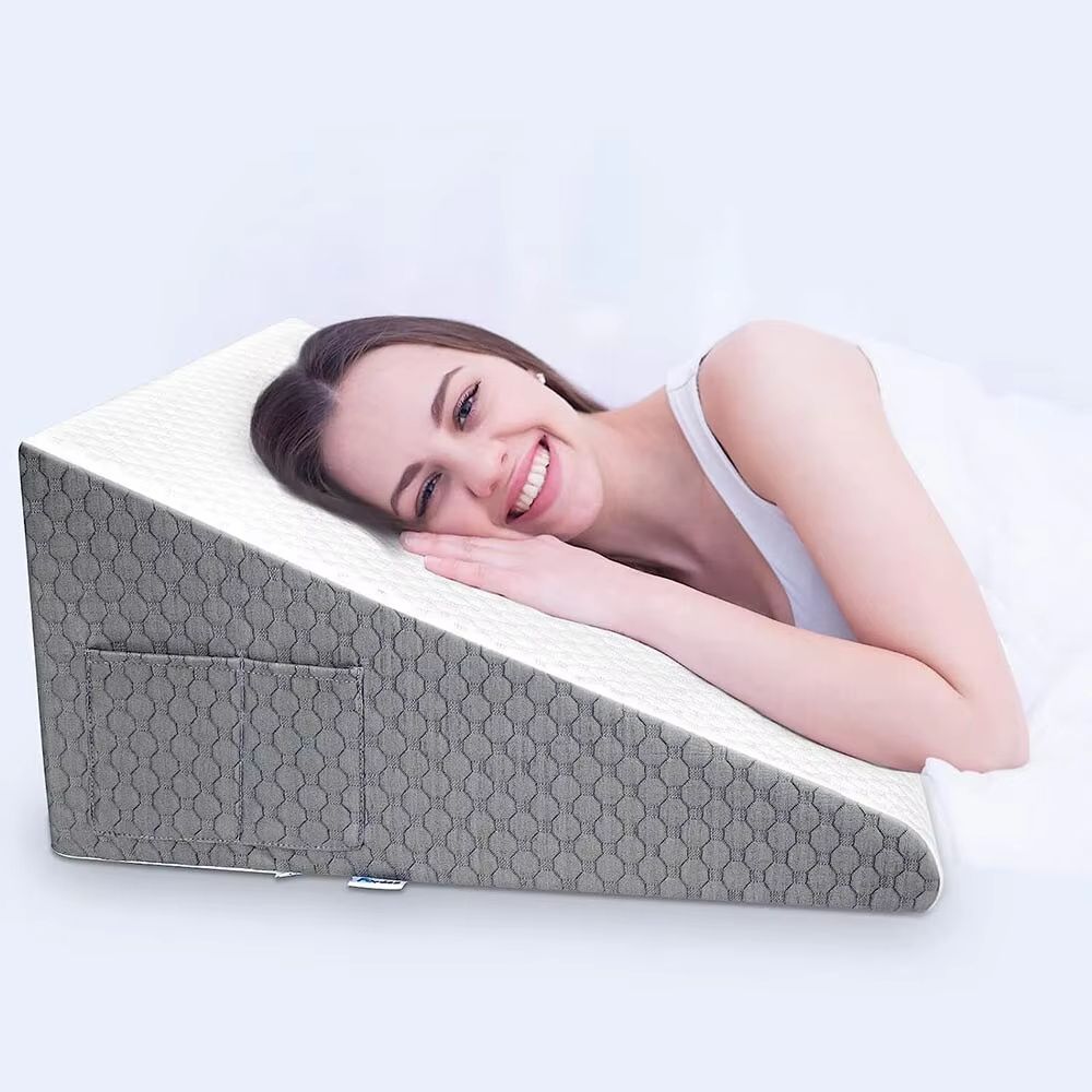 Orthopedic Wedge Pillow For Sleeping  Elevated Triangle Foam Support For Acid Reflux PostSurgery Re 5