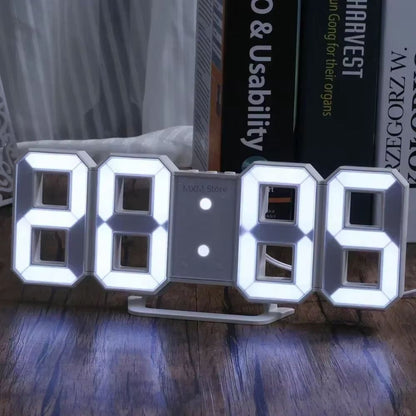 3D LED Digital Wall Clock – Modern Adjustable Electronic Clock with Night Mode for Bedroom & Home Decor