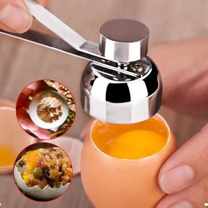 Stainless Steel Egg Topper Cutter  Precision Boiled  Raw Egg Opener Tool 1