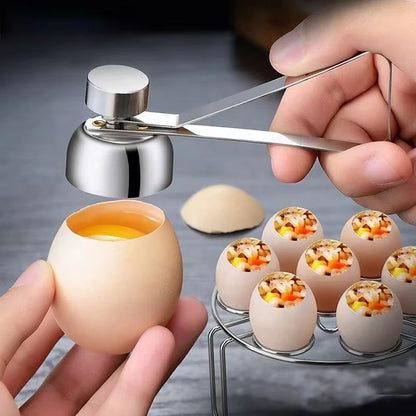 Stainless Steel Egg Topper Cutter  Precision Boiled  Raw Egg Opener Tool 6