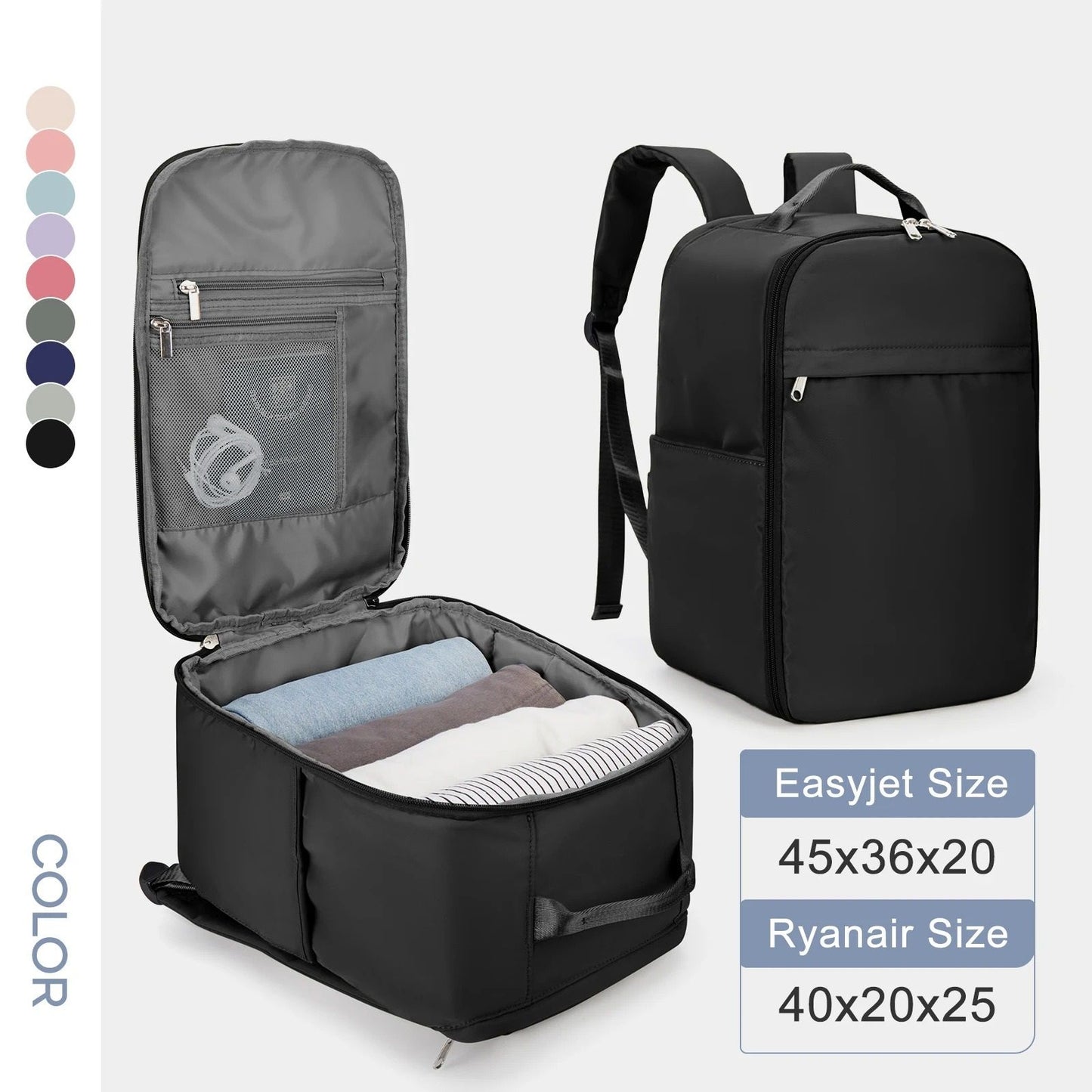 Cabin Sized Travel Backpack – Fits Strict Airline Carry On Limits