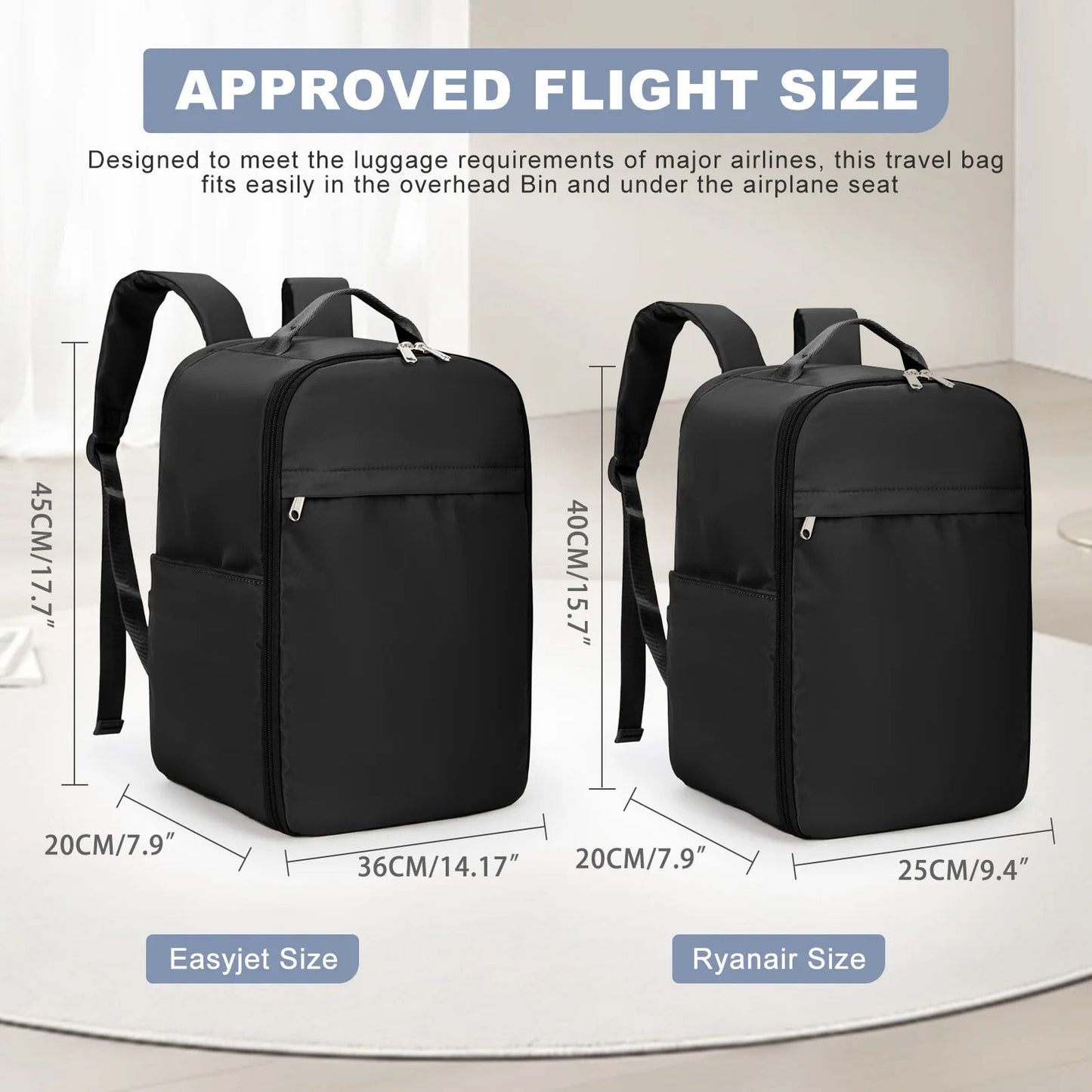 Cabin Sized Travel Backpack  Fits Strict Airline Carry On Limits 3