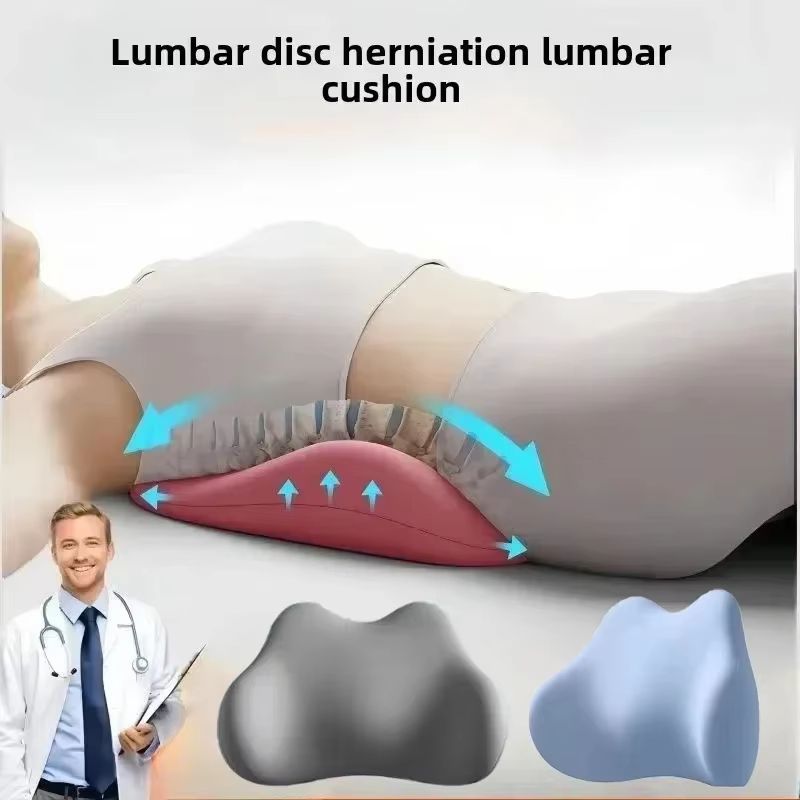ErgoDream Memory Foam Lumbar Support Pillow – Ergonomic Back Cushion for Pain Relief & Better Sleep
