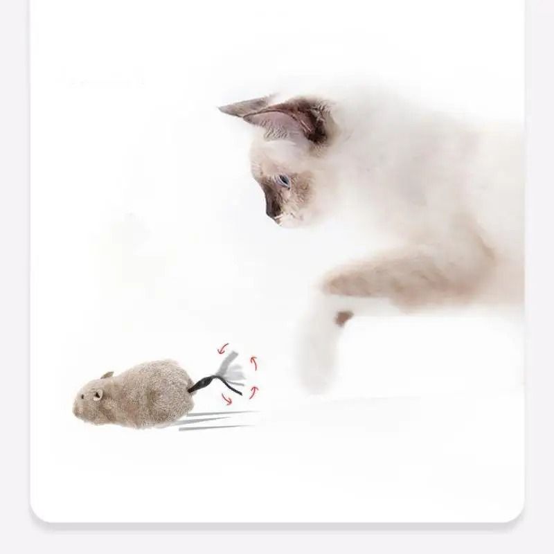 Lifelike Plush Running Mouse Toy For Cats And Pets 1