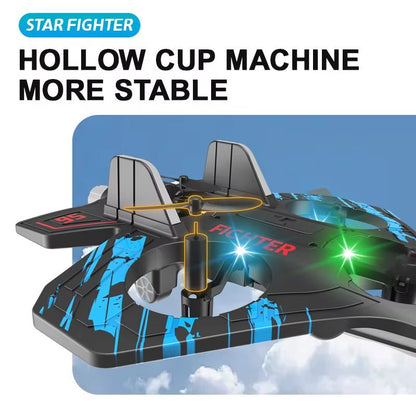 SkyRider RC Jet Plane  24G Remote Control Foam Fighter With Lights  Stunt Action 2