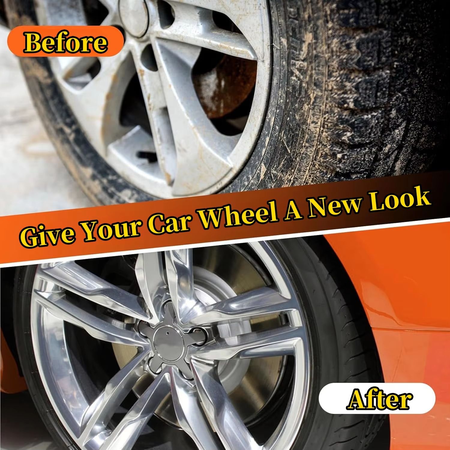 ProClean Bendable Wheel Brush Set  Deep Cleaning Car Rim  Tire Detailing Tool 5