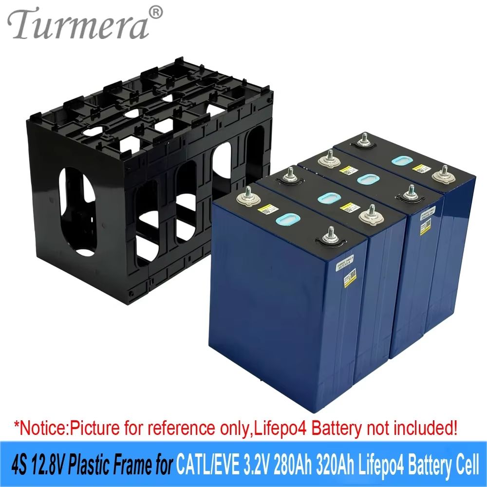 2025 Flame-Retardant 12V Battery Frame for Lifepo4 Cells – Heavy-Duty ABS+PC Plastic Holder with Latches for CATL & EVE