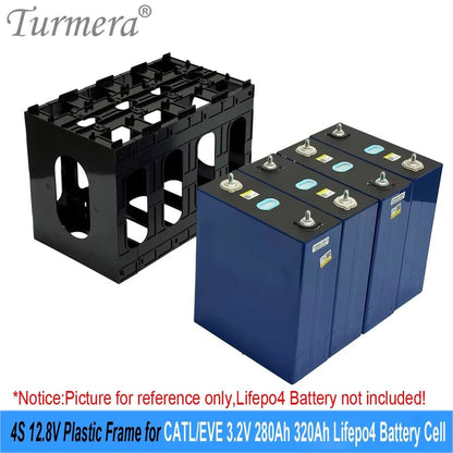 2025 Flame-Retardant 12V Battery Frame for Lifepo4 Cells – Heavy-Duty ABS+PC Plastic Holder with Latches for CATL & EVE