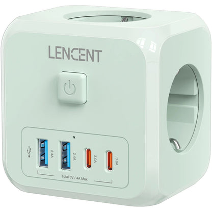 7 In 1 EU Plug Wall Socket Extender With USB A And USB C Ports 8
