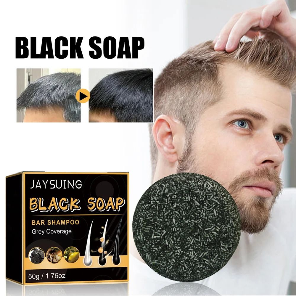 Polygonum Multiflorum Hair Darkening Shampoo Bar Natural Black Hair Repair And Nourishing Soap 1