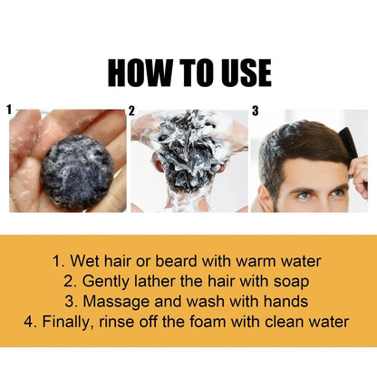 Polygonum Multiflorum Hair Darkening Shampoo Bar Natural Black Hair Repair And Nourishing Soap 6