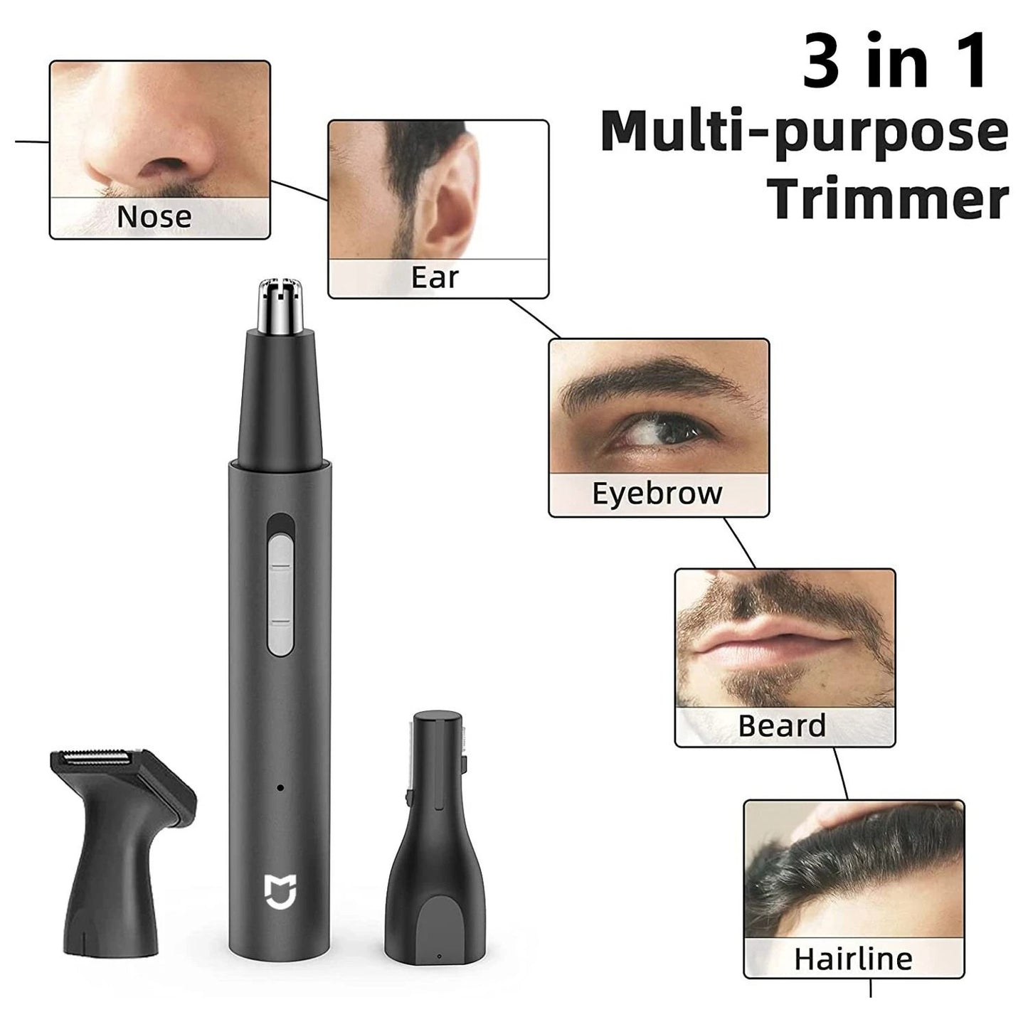 3in1 Electric Nose Ear And Eyebrow Hair Trimmer For Men 3