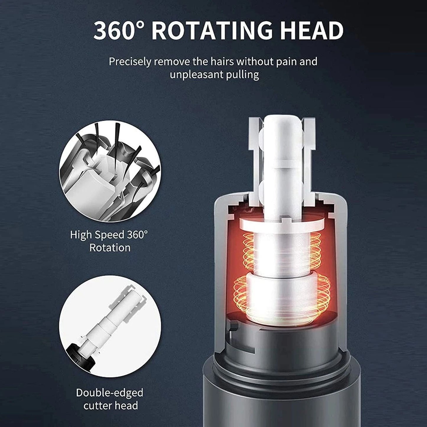 3in1 Electric Nose Ear And Eyebrow Hair Trimmer For Men 6