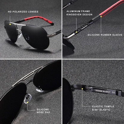 Luxury Retro Aluminum Frame Sunglasses 4