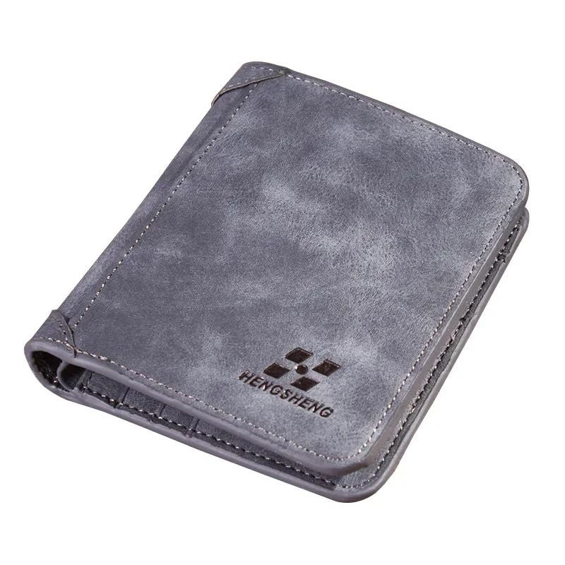 Mens Slim Cowhide Leather Wallet 12