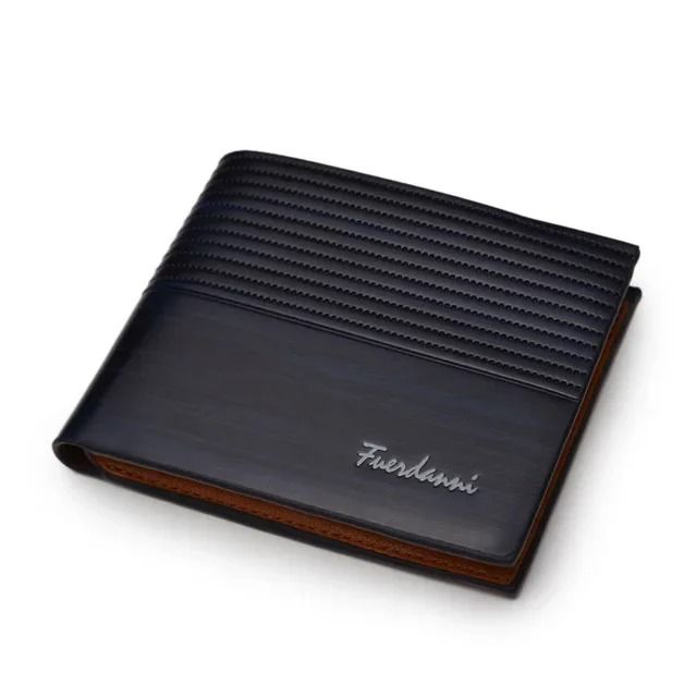 Mens Slim Cowhide Leather Wallet 14