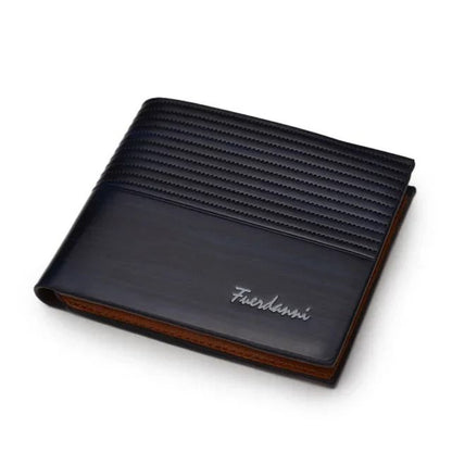 Mens Slim Cowhide Leather Wallet 14