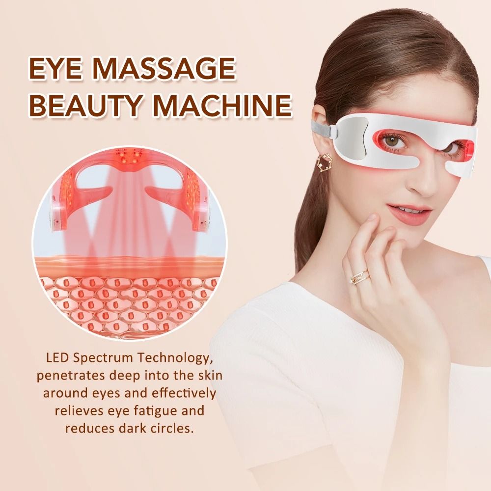 Vibration Eye Massager With LED Light Therapy For Dark Circles Fatigue And AntiAging Eye Care 3