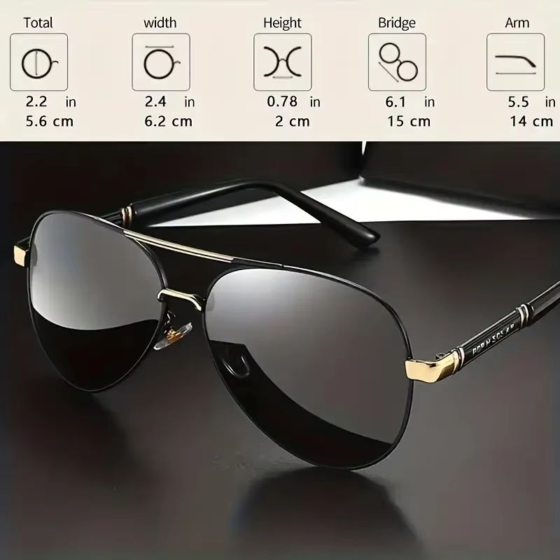 Mens Metal Frame UV400 Polarized Sunglasses  Premium Driving  Fishing Shades 2