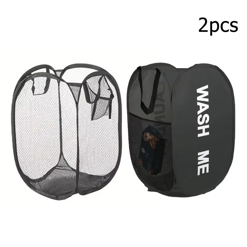 Foldable Mesh PopUp Laundry Basket  Large Capacity Dirty Clothes Organizer 5