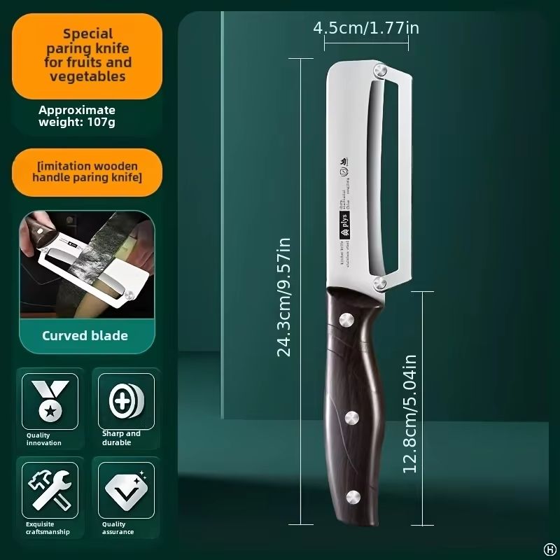 Stainless Steel Fruit  Vegetable Peeler With Wooden Handle  Durable Precision Peeling Tool 2