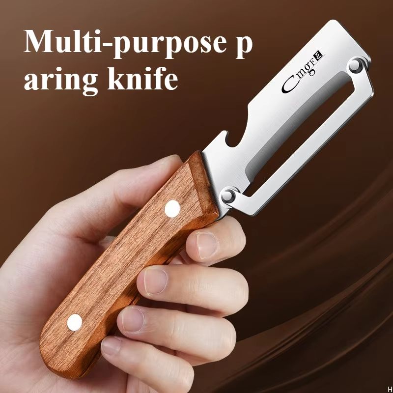 Stainless Steel Fruit  Vegetable Peeler With Wooden Handle  Durable Precision Peeling Tool 6