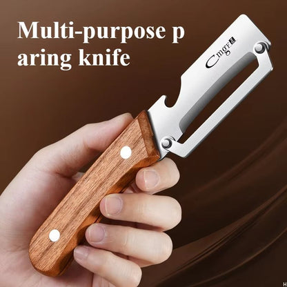 Stainless Steel Fruit  Vegetable Peeler With Wooden Handle  Durable Precision Peeling Tool 6