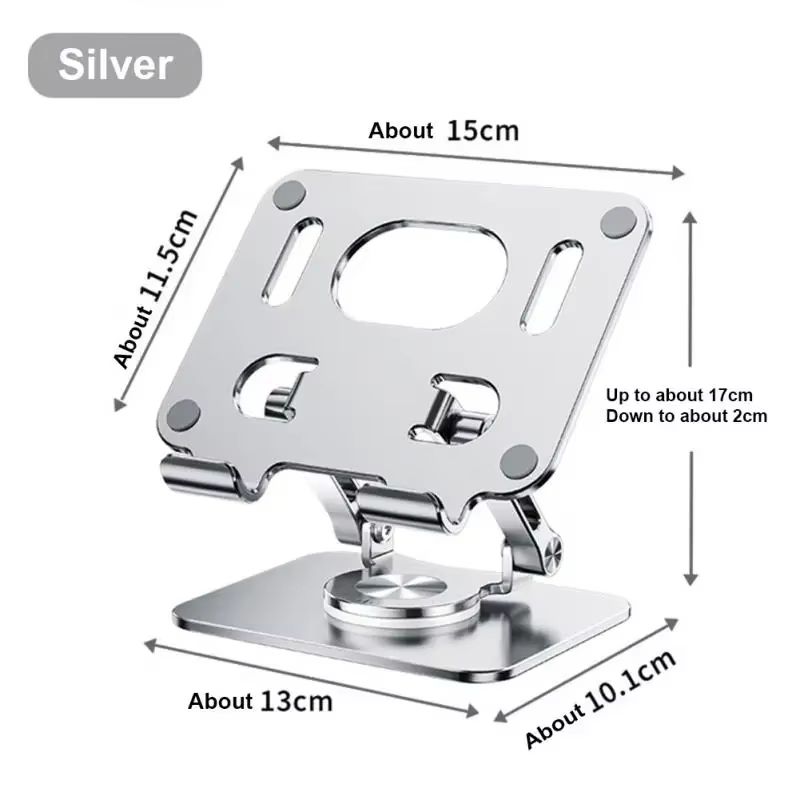 360 Adjustable Aluminum Tablet Stand  Foldable IPad Holder For Desk Compatible With IPad Pro Air Mi 8