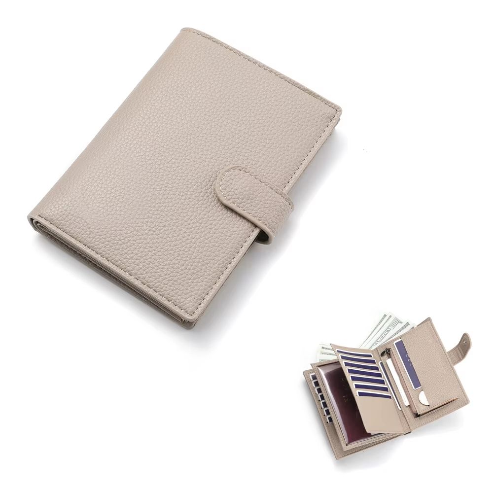 Mens Travel Passport Wallet  MultiFunction Organizer With Card Slots Coin Pocket  Secure Zipper Des 5