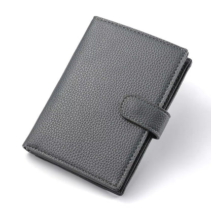 Mens Travel Passport Wallet  MultiFunction Organizer With Card Slots Coin Pocket  Secure Zipper Des 9