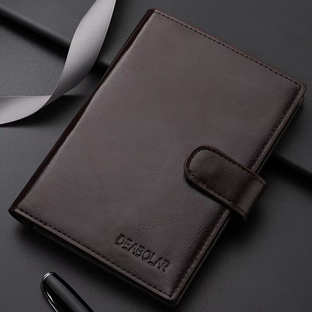 Mens Travel Passport Wallet  MultiFunction Organizer With Card Slots Coin Pocket  Secure Zipper Des 13