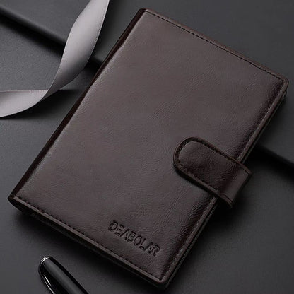 Mens Travel Passport Wallet  MultiFunction Organizer With Card Slots Coin Pocket  Secure Zipper Des 13
