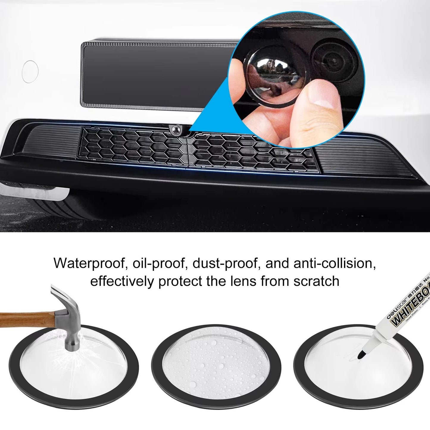 Premium Front Bumper Camera Lens Guard For Tesla Cybertruck 2025  Model Y Juniper  Model S  3  Ultr 4