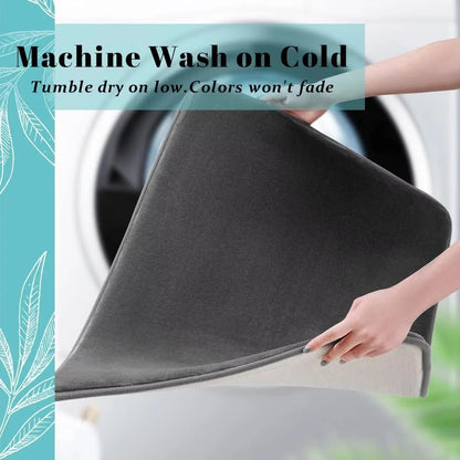 Ultra-Absorbent Non-Slip Bath Mat – Soft Coral Velvet Bathroom & Floor Mat for Quick Dry Comfort